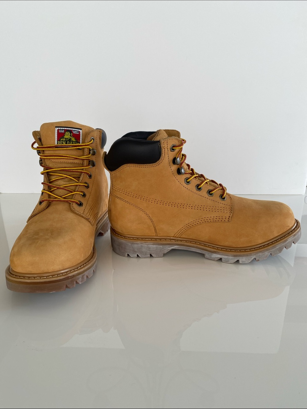 Vintage Y2K Rare Ben Davis Work Boots Tan Suede